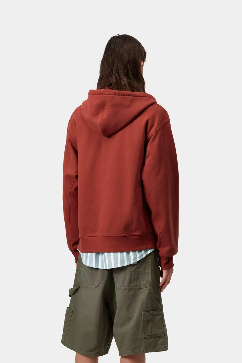 Carhartt WIP Herren mit Kapuze American Script Jacke | Oxidrot