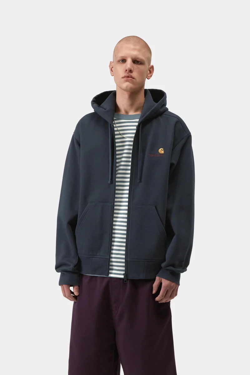 Carhartt WIP Herren mit Kapuze American Script Jacke | Tiefe Nacht