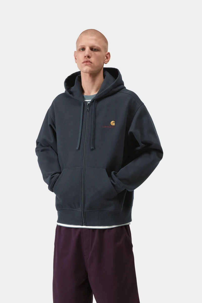 Carhartt WIP Herren mit Kapuze American Script Jacke | Tiefe Nacht