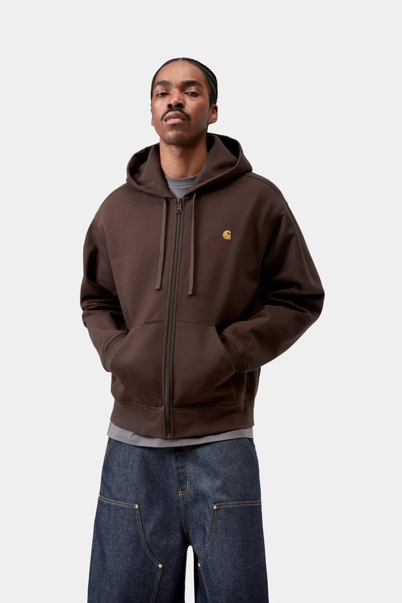 Carhartt WIP Herren mit Kapuze American Script Jacke | Palisander