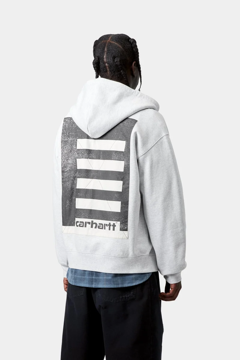 Carhartt WIP Herren-Kapuzenjacke von Archive Lines | Aschgrau meliert