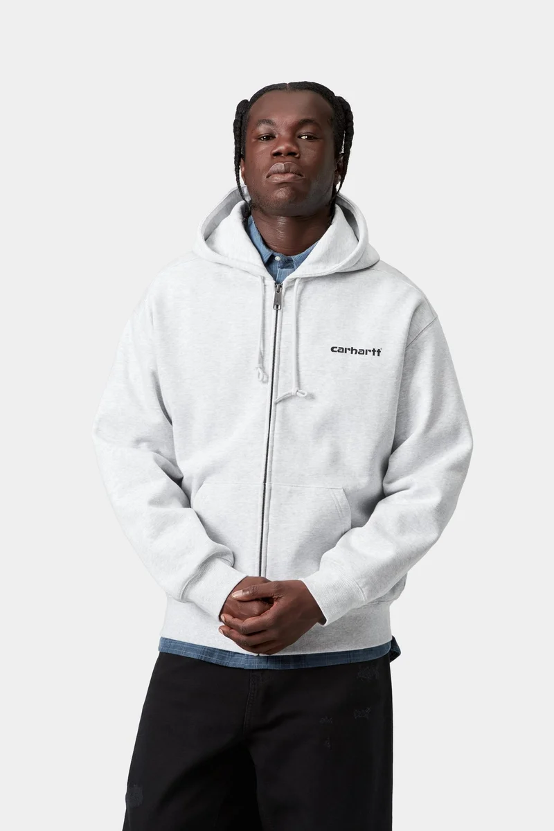 Carhartt WIP Herren-Kapuzenjacke von Archive Lines | Aschgrau meliert