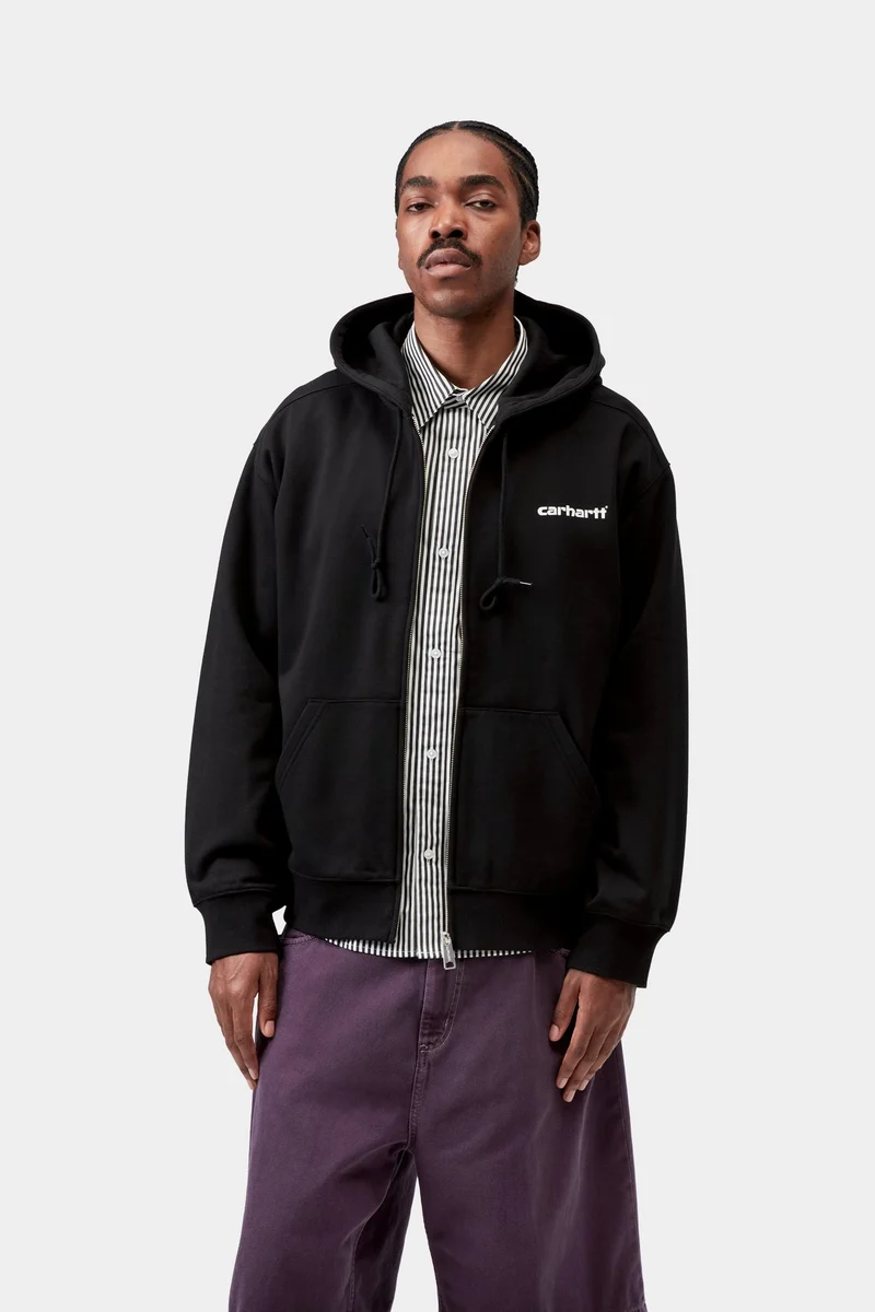 Carhartt WIP Herren-Kapuzenjacke „Archive Lines“ | Schwarz