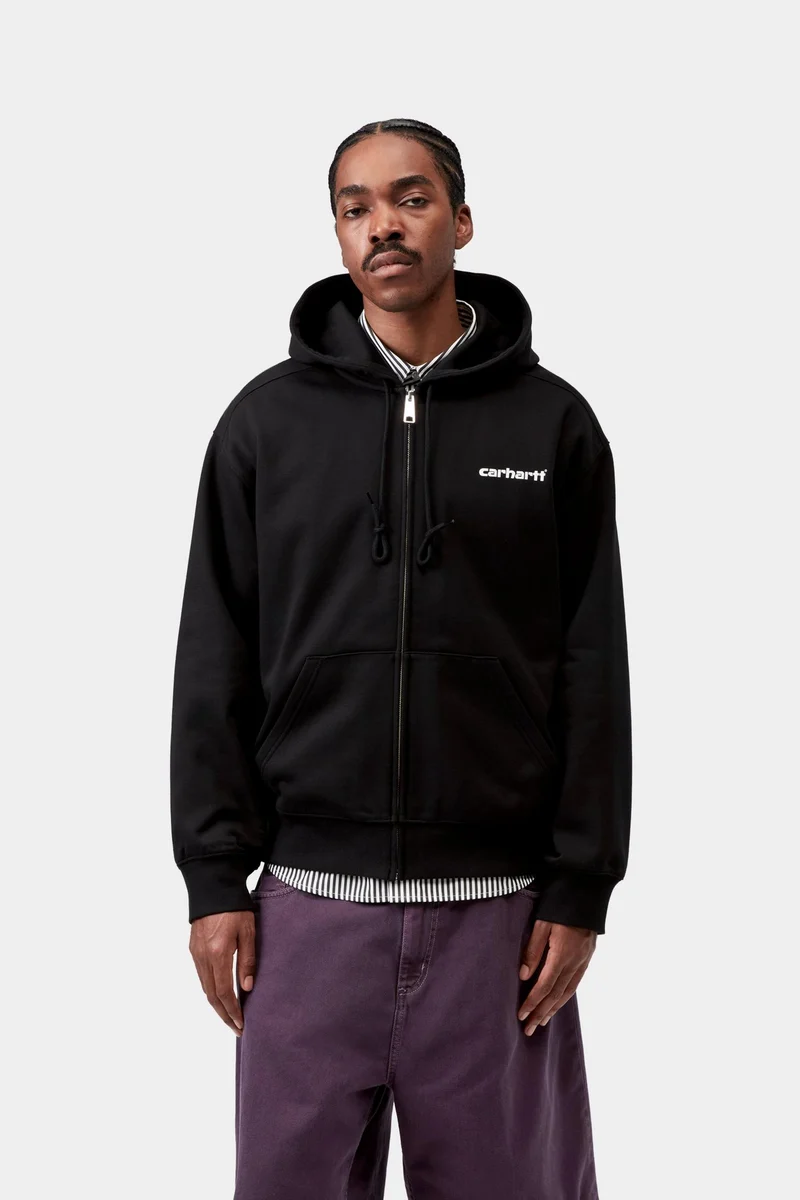 Carhartt WIP Herren-Kapuzenjacke „Archive Lines“ | Schwarz