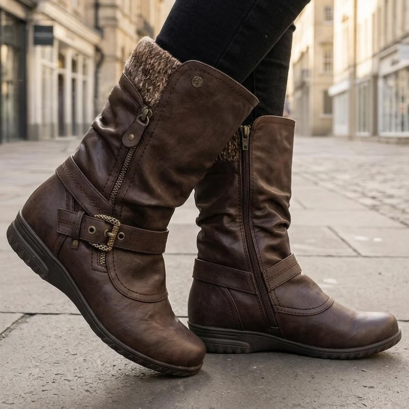 Slouch Calf Boots - WBINS38154 / 324 703 - Chocolate