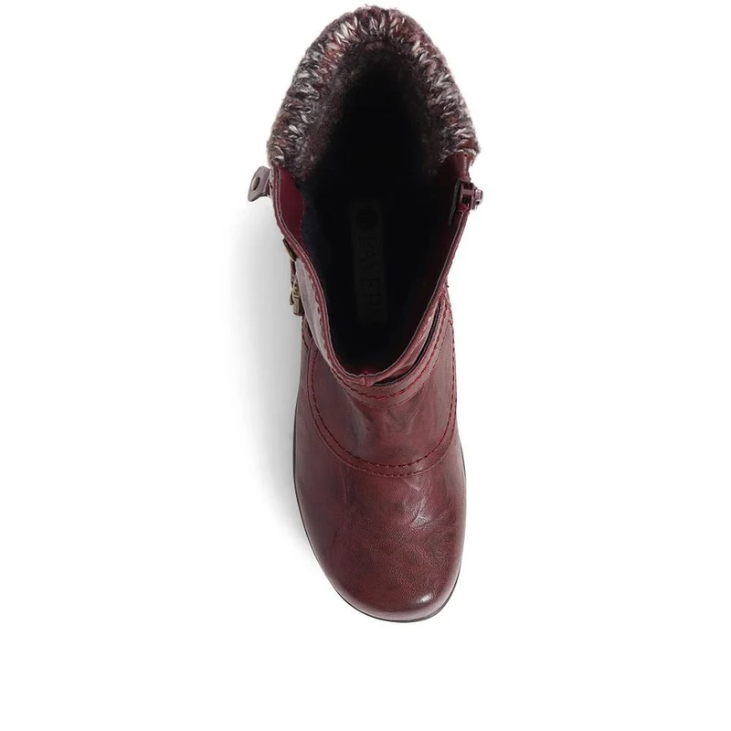 Slouch Calf Boots - WBINS38154 / 324 703 - Burgundy
