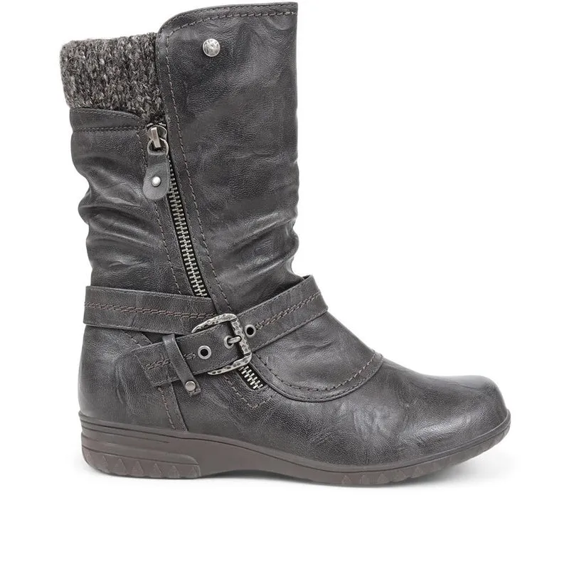 Slouch Calf Boots - WBINS38154 / 324 703 - Grey