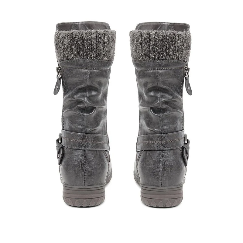 Slouch Calf Boots - WBINS38154 / 324 703 - Grey