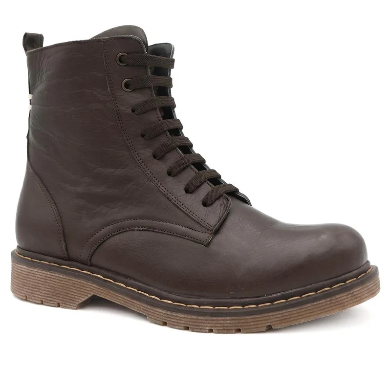Lace-Up Leather Boots - BELYNR40001 / 326 190 - Brown