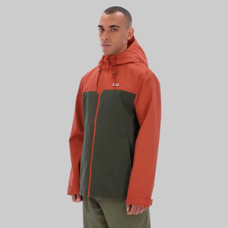 Hunter Original Herren-Block-Regenjacke | Kambaba in der Farbe Burnt Brick