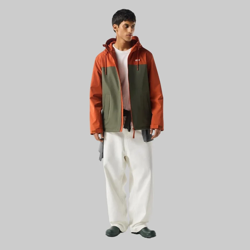 Hunter Original Herren-Block-Regenjacke | Kambaba in der Farbe Burnt Brick