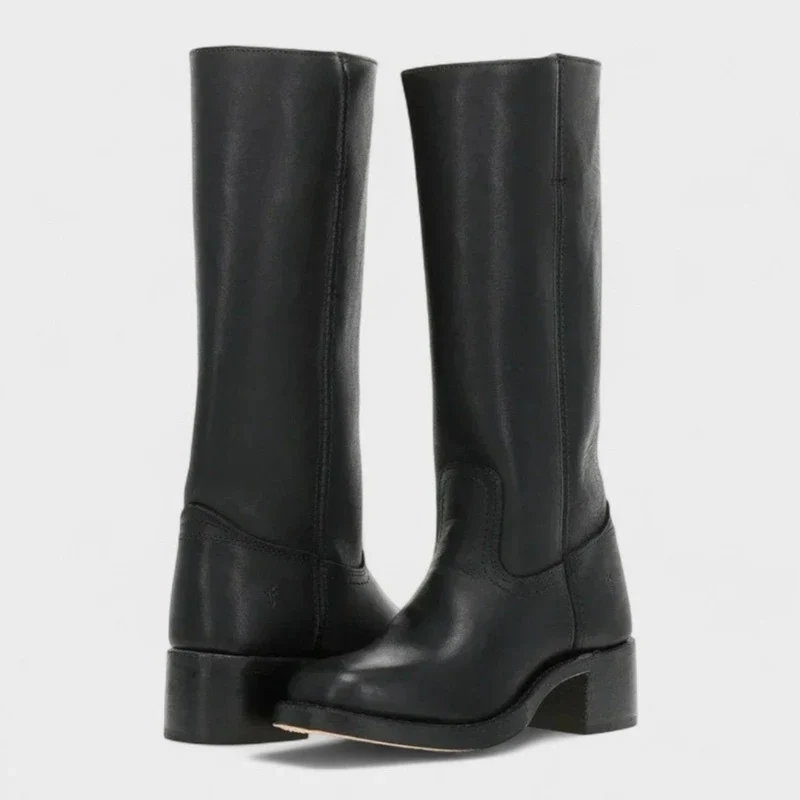 Claudia | Damen Orthopädische Lederstiefel mit langem Schaft im Western Stil