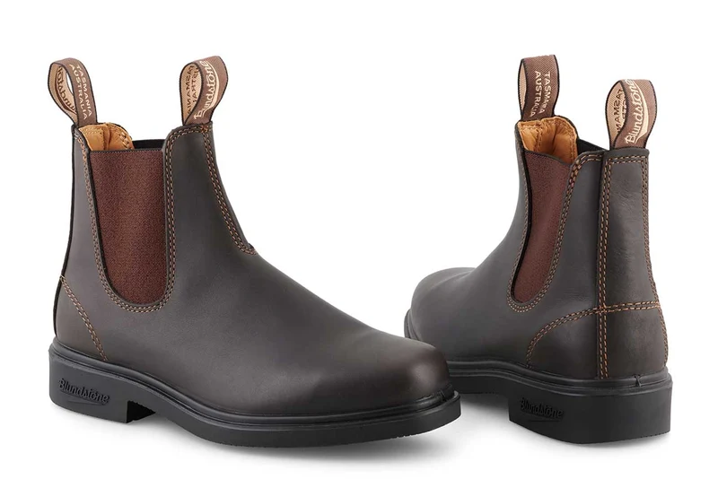 Blundstone Unisex 067 Dress Series Vollnarbenleder gefüttert Chelsea Stiefel | Kräftiges Braun