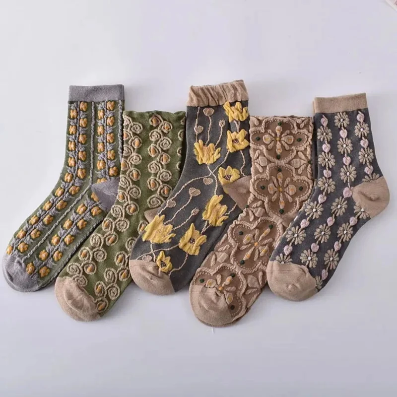 Tamara | Damen Trachtensocken mit Blumen