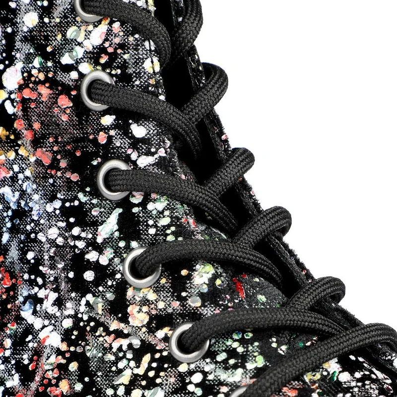 Patterned Lace Up Ankle Boots - LECHE44009 / 329 752 - Multi