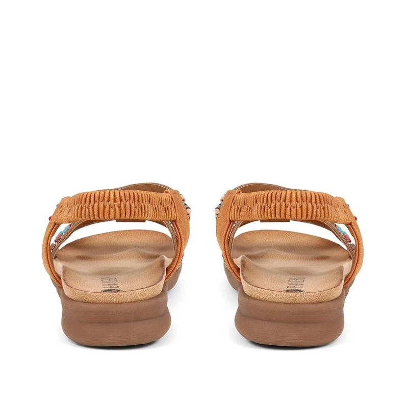 Beaded Sandals - BAIZH37053 / 323 376 - Camel