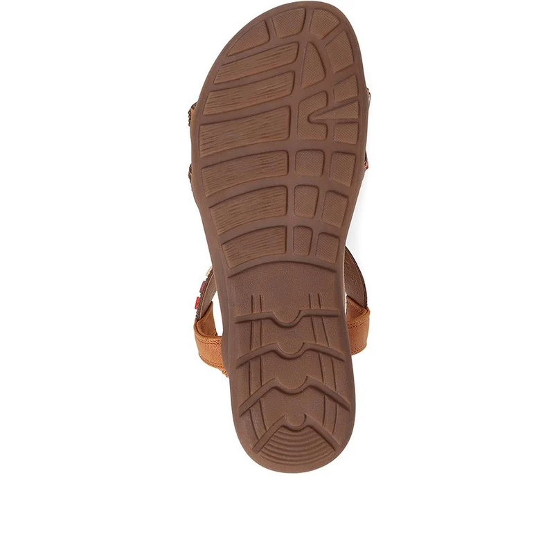 Beaded Sandals - BAIZH37053 / 323 376 - Camel