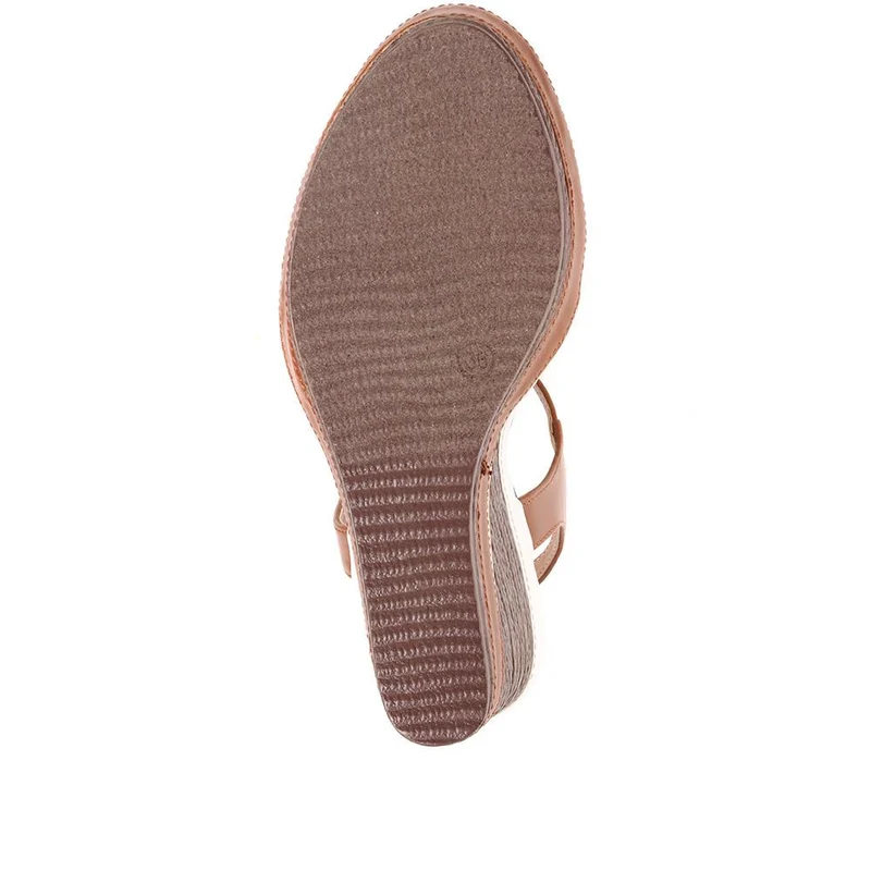 Wedge Heel Sandals - BELTRE35007 / 321 892 - White-Tan