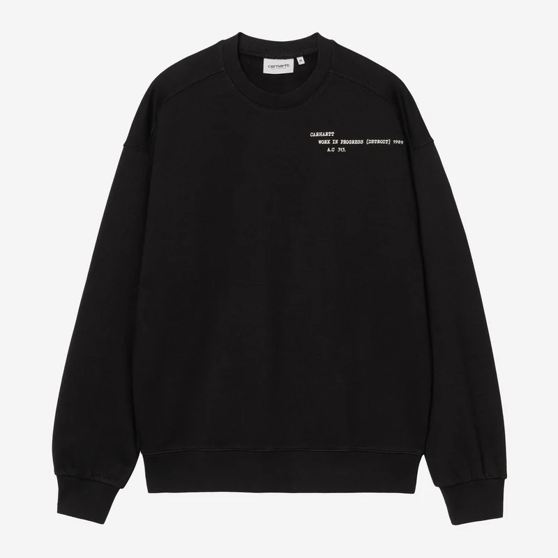 Carhartt WIP Herren-Sweatshirt mit Lochmuster | Schwarz