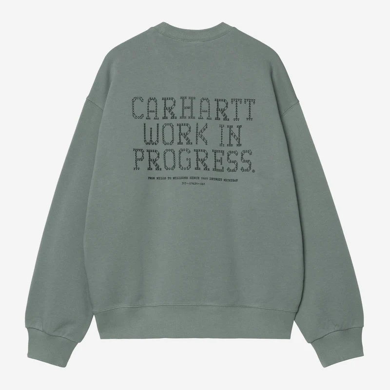 Carhartt WIP Herren-Sweatshirt mit Lochmuster | Samtgrün