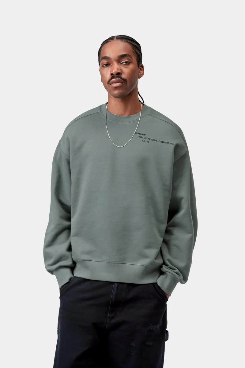 Carhartt WIP Herren-Sweatshirt mit Lochmuster | Samtgrün