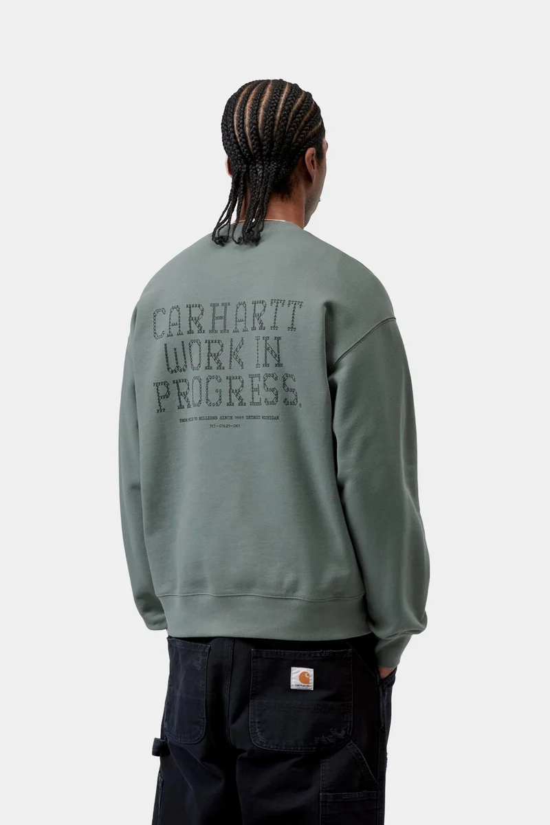 Carhartt WIP Herren-Sweatshirt mit Lochmuster | Samtgrün