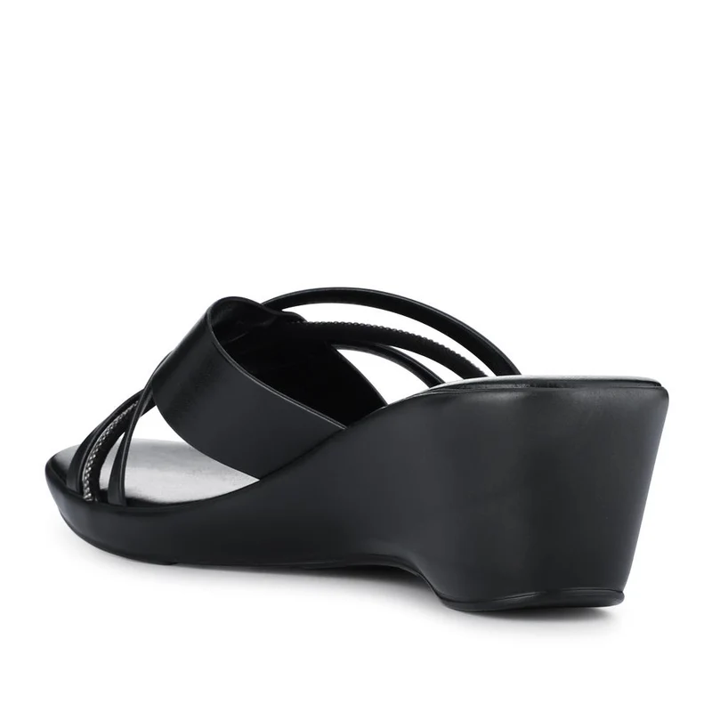 Wedge-Heeled Mules - NUOV41002 / 327 461 - Black