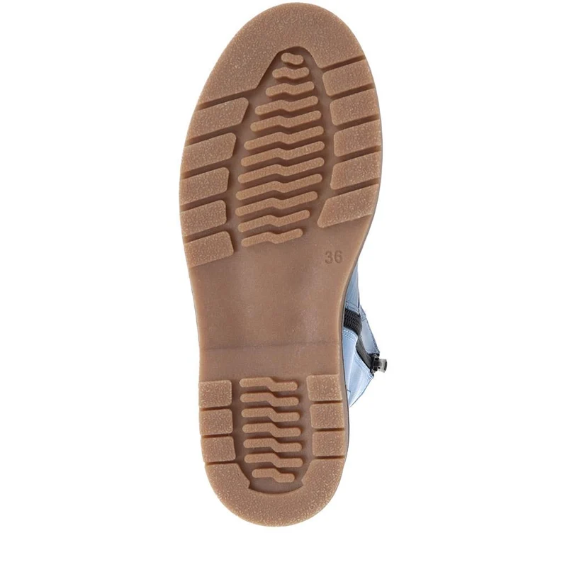 Lace-Up Leather Boots - BELYNR40001 / 326 190 - Denim