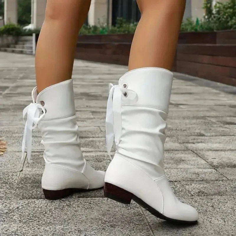 Nadine | Damen Orthopädische Stiefeletten mit Schleifen und Absatz