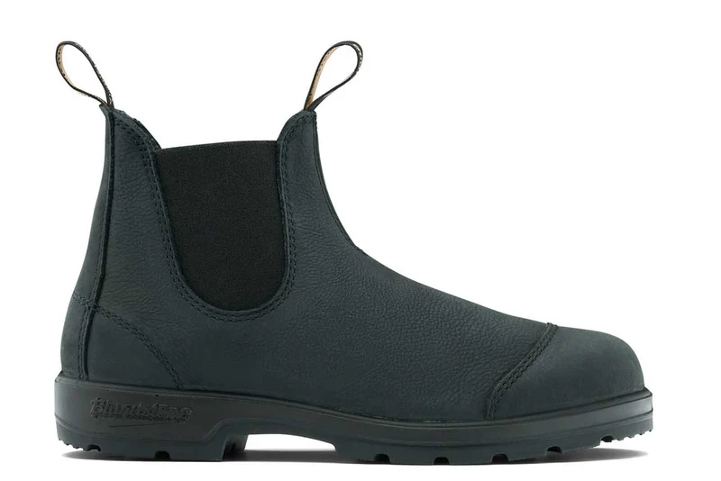 Blundstone Unisex 2547 Classics Vollnarben-Wachsleder zum Hochziehen Chelsea Stiefel | Kieselschwarz