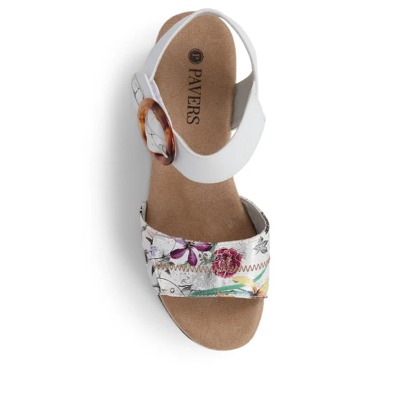 Comfortable Wedge Heel Sandals - WBINS35128 / 321 724 - Floral
