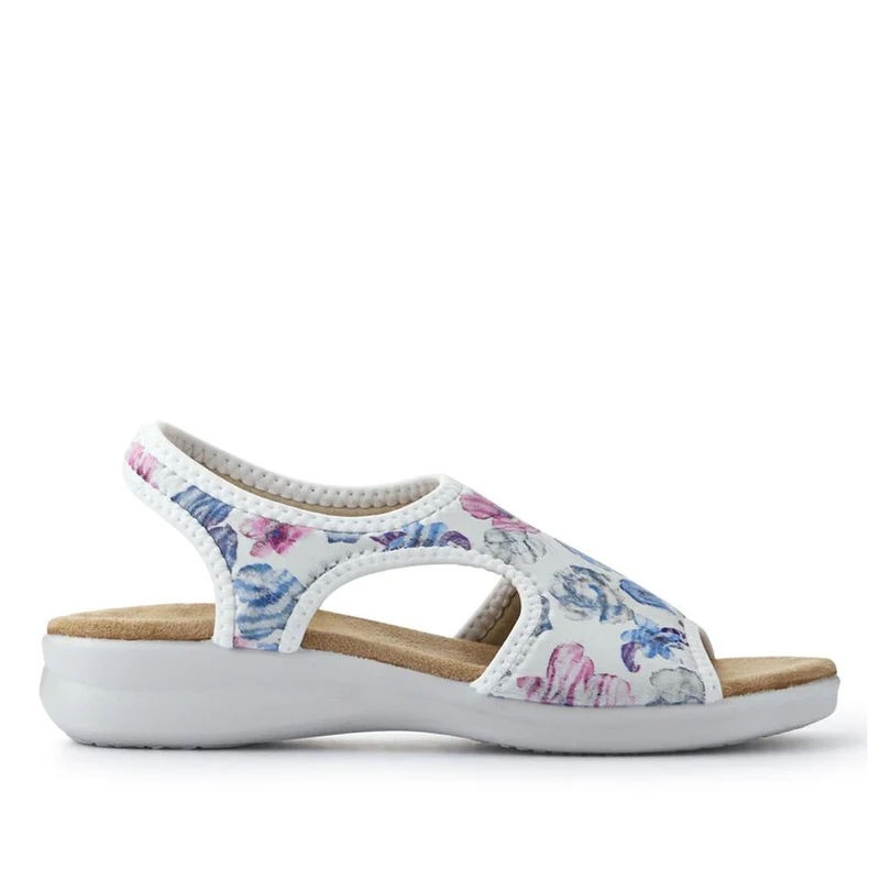 Stretchy Wide-Fit Sandals - POLY41000 / 327 211 - White