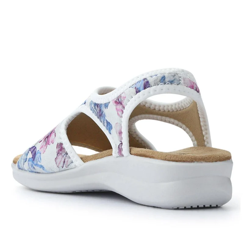 Stretchy Wide-Fit Sandals - POLY41000 / 327 211 - White
