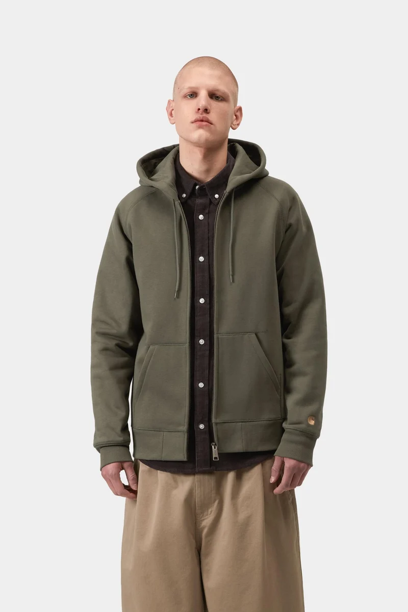Carhartt WIP Chase Herren-Kapuzenjacke mit Reißverschluss | Leaf
