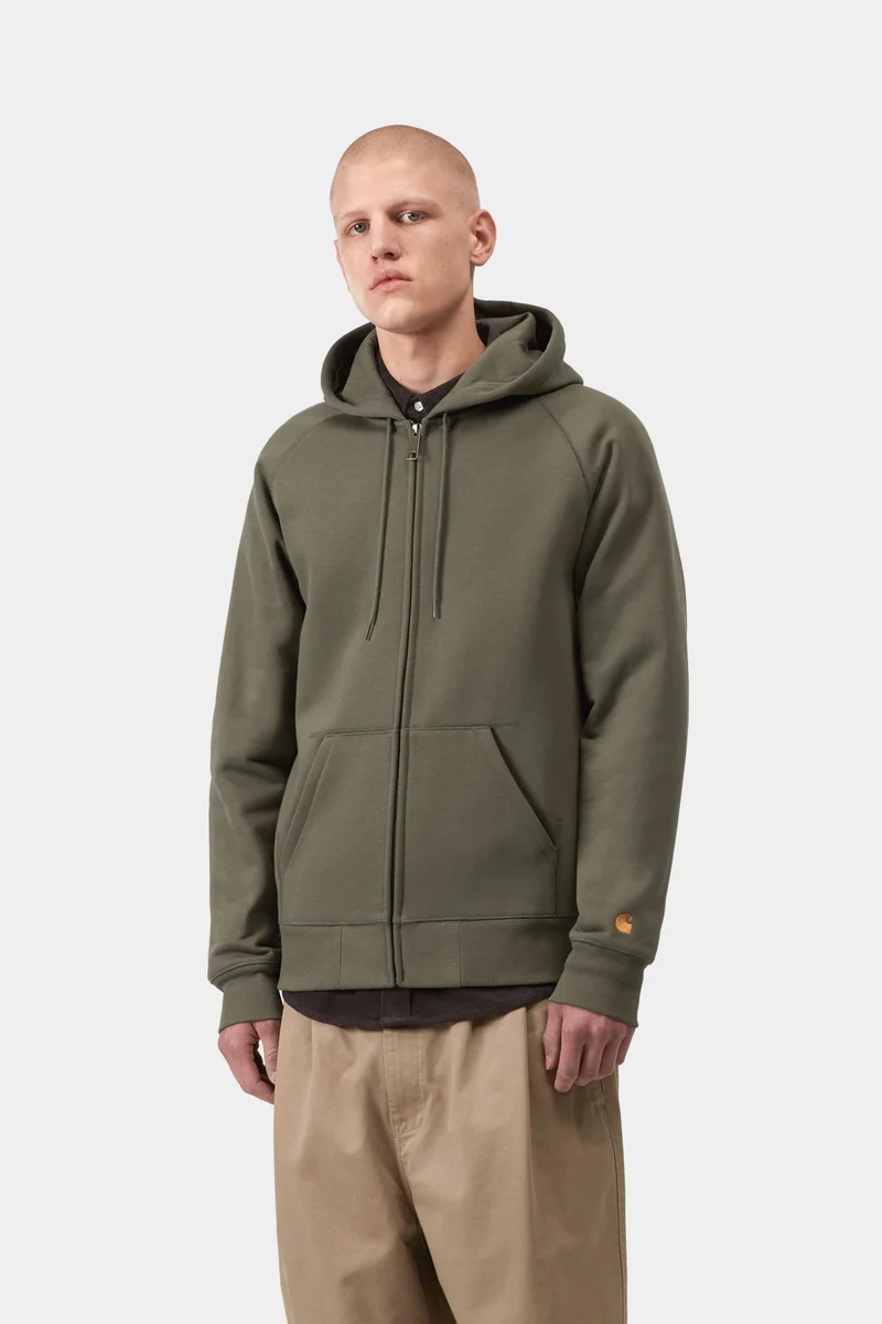 Carhartt WIP Chase Herren-Kapuzenjacke mit Reißverschluss | Leaf