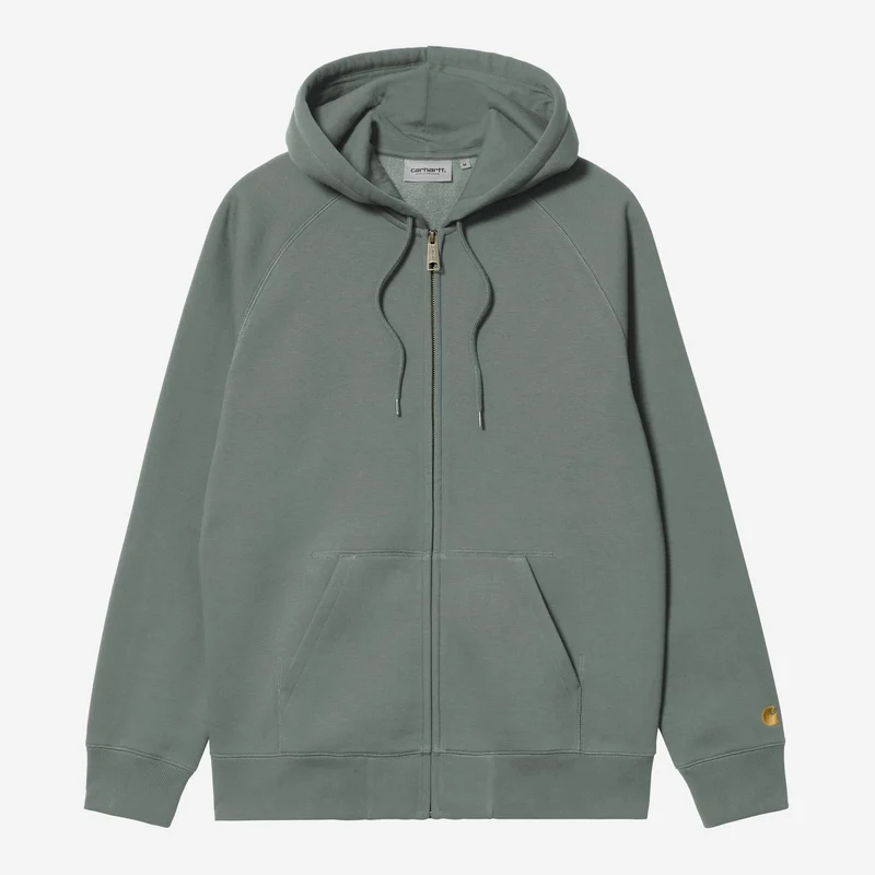 Carhartt WIP Chase Herren-Kapuzenjacke mit Reißverschluss | Samtgrün