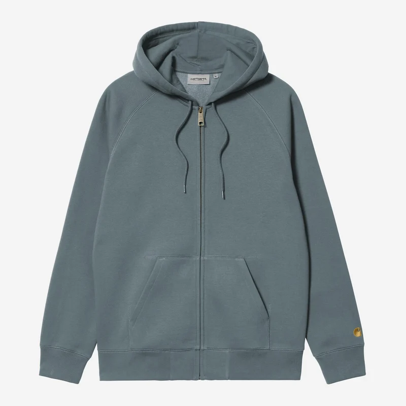 Carhartt WIP Chase Herren-Kapuzenjacke mit Reißverschluss | Kuscheliges Blau