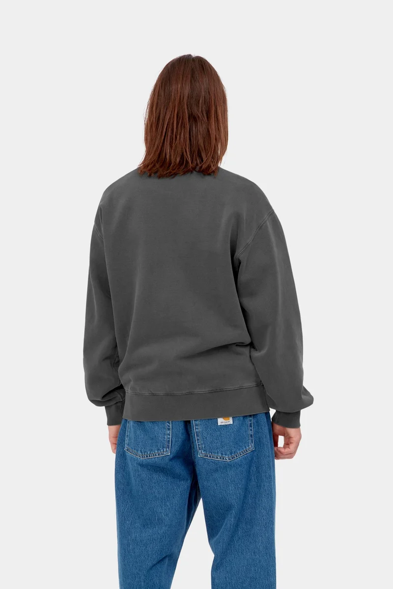 Carhartt WIP Nelson Herren-Sweatshirt | Schwarz, stückgefärbt