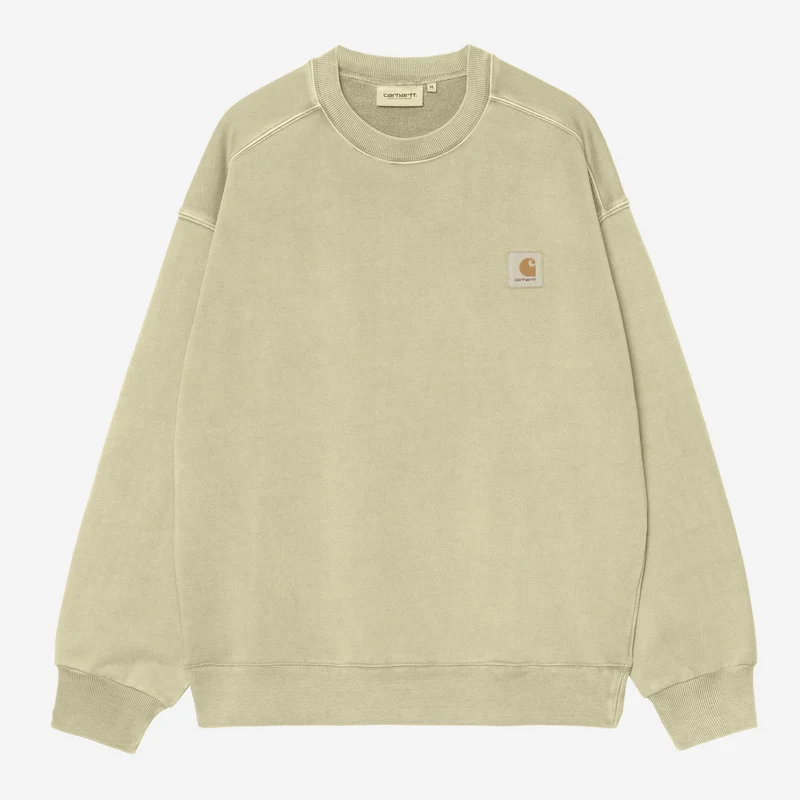 Carhartt WIP Nelson Herren-Sweatshirt | Sanftes Grün, stückgefärbt
