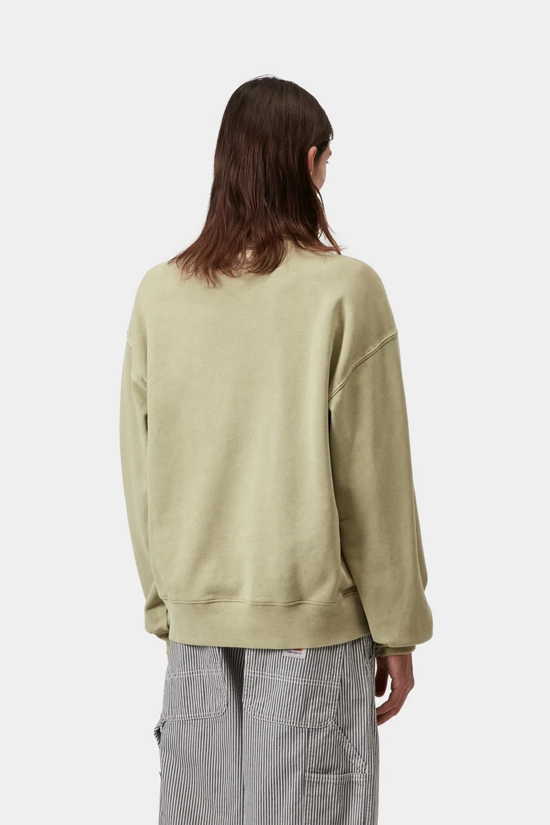 Carhartt WIP Nelson Herren-Sweatshirt | Sanftes Grün, stückgefärbt