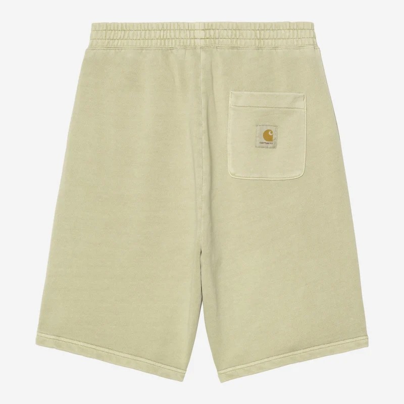 Carhartt WIP Nelson Sweatshorts für Herren | Sanftes Grün, stückgefärbt
