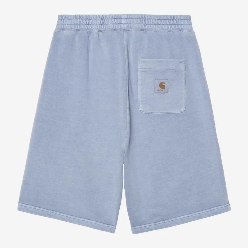 Carhartt WIP Nelson Sweatshorts für Herren | Hellblau, stückgefärbt
