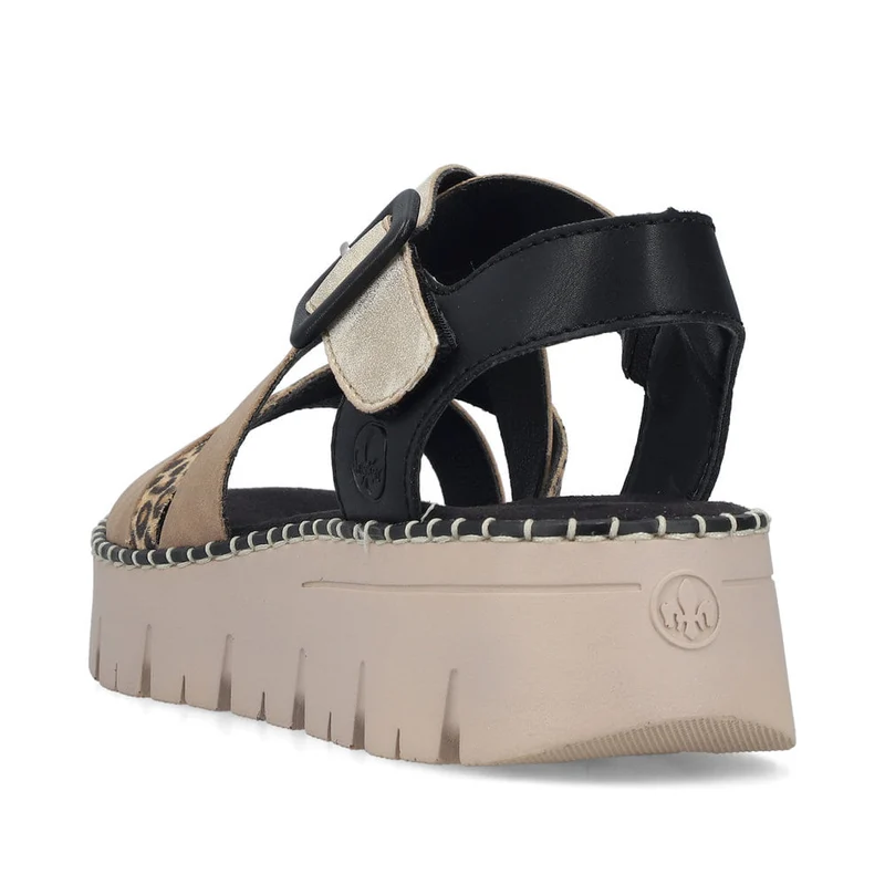 Rieker Damen-Keilsandalen | Schwarz