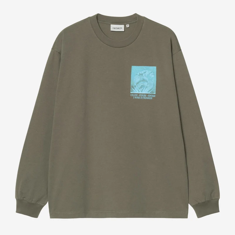 Carhartt WIP Emerge Langarm-T-Shirt für Herren | Blattfarben, stonewashed