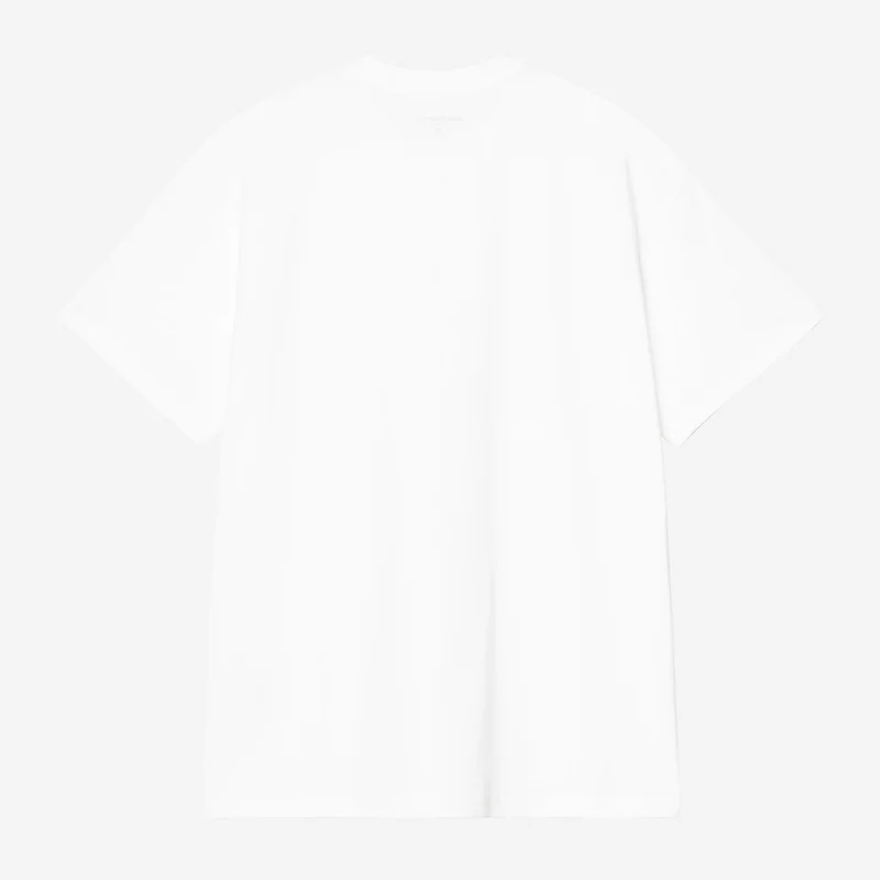 Carhartt WIP Herren Langarm-T-Shirt mit Tasche | Weiß Schwarz