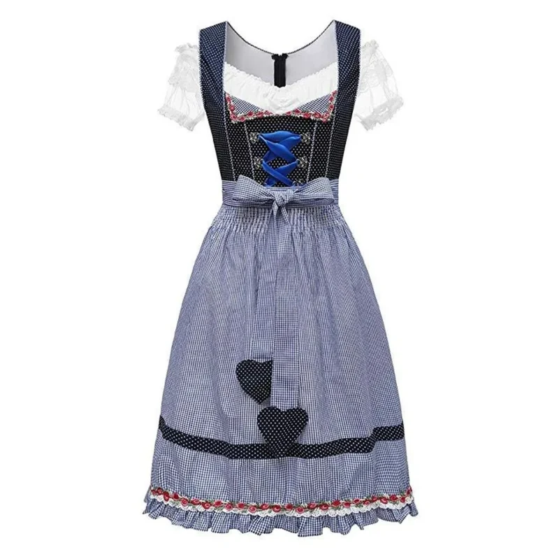 Larissa | Damen Oktoberfest Dirndl in Grau und Blau