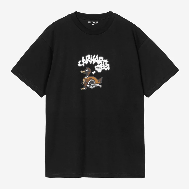 Carhartt WIP Herren-T-Shirt mit Entenmotiv | Schwarz