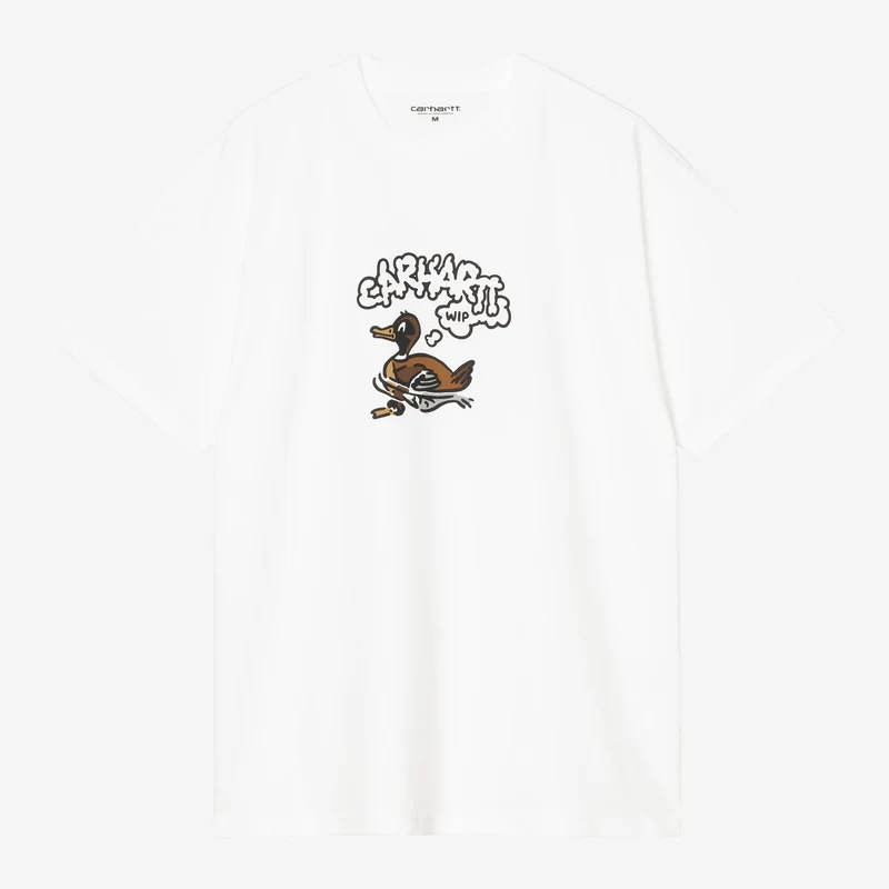 Carhartt WIP Herren-T-Shirt mit Entenmotiv | Weiß