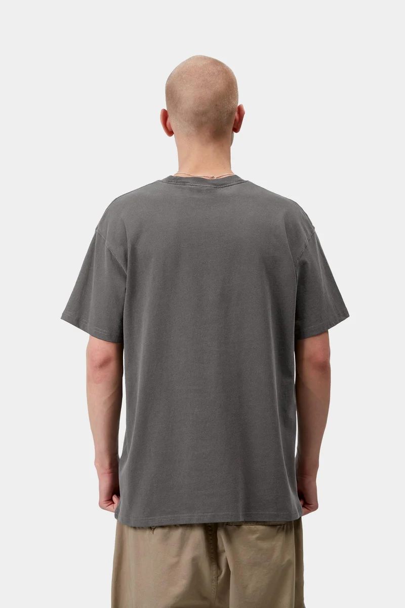 Carhartt WIP Herren-T-Shirt mit Wappenmotiv | Schwarz, stückgefärbt
