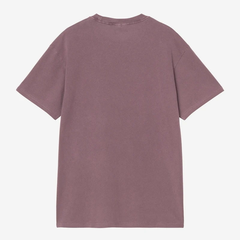 Carhartt WIP Herren-T-Shirt mit Wappenmotiv | Gemütliches, lila stückgefärbtes T-Shirt
